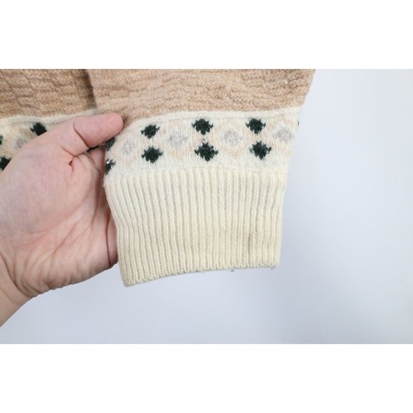 Vintage 90s Coogi Style Mens 40 Ed Bassmaster Fair Isle Lambswool Knit Sweater - Picture 5 of 10